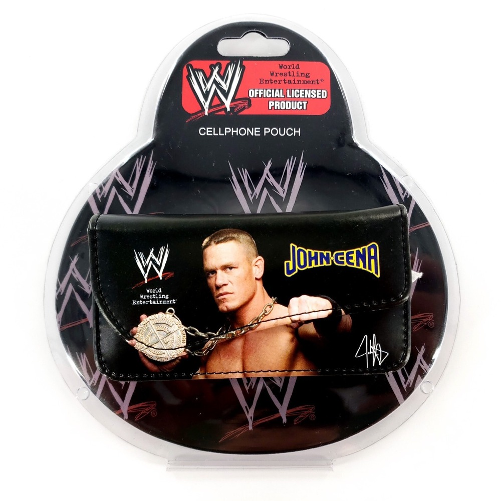 WWE John Cena Cellphone Pouch w/ Belt Clip 4.5" x 2.5" Brand New